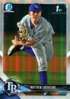 2018 Bowman Draft #BDC30 Matthew Liberatore Chrome-Refractor Baseball Card