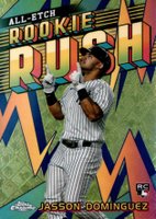 2024 Topps Chrome Logofractor Edition Chrome All Etch Rookie Rush #CERL4 Jasson Dominguez Baseball Card