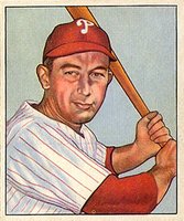 1950 Bowman #30 Eddie Waitkus Baseball Card