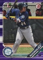 2019 Bowman Paper Prospects #BP33 Julio Rodriguez Purple Baseball Card