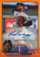 2023 Topps Chrome Update Autograph #ACPL Pablo Lopez Orange Baseball Card