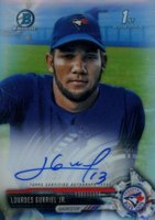 2017 Bowman Prospects Autographs #LGU Lourdes Gurriel Jr. Chrome-Refractor Baseball Card
