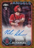2024 Topps Chrome Rookie Autographs #RANS Nolan Schanuel Gold Wave Baseball Card