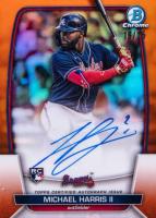 2023 Bowman Chrome Chrome Rookie Autograph #CRAMH Michael Harris II Orange Baseball Card