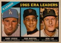 1966 Venezuela Topps #221 NL E.R.A. Leaders Baseball Card