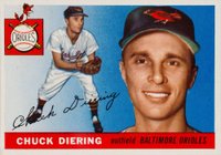 1955 Topps #105 Chuck Diering Baseball Card