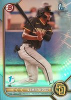2022 Bowman 1st Edition #BPPF108 James Wood Sky Blue Foil Baseball Card