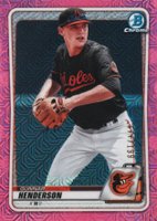 2020 Bowman Chrome Mega Box #BCP134 Gunnar Henderson Pink Refractor Baseball Card