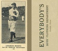 1916 Everybody's #19 George Burns Baseball Card