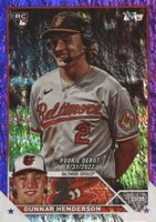 2023 Topps Update #US18 Gunnar Henderson Purple Foil Baseball Card