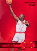 2022 Skybox Metal Universe Champions 1997-98 Retro Metal Universe #1 Michael Jordan Precious Metal Gems-Red Basketball Card