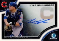 2015 Bowman Chrome Prime Position Autographs #PPAKS Kyle Schwarber Baseball Card