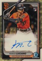 2024 Bowman Chrome Chrome Rookie Autographs #CRAML Marco Luciano Superfractor 1/1 Baseball Card