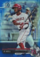 2017 Bowman Draft #BDC95 Jo Adell Chrome-Batting-Blue Refractor Baseball Card