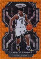 2021 Panini Prizm #297 Cameron Thomas Orange Wave Basketball Card
