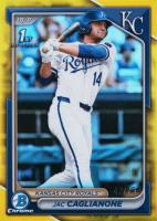 2024 Bowman Draft #BDC8 Jac Caglianone Chrome-Yellow Refractor Baseball Card