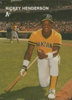 1984 Mother's Cookies A's Team Set #2 Rickey Henderson Baseball Card