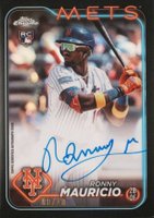 2024 Topps Chrome Rookie Autographs #RARM Ronny Mauricio Black Refractor Baseball Card
