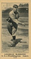 1916 Sporting News & Blank #113 George McBride Blank Back Baseball Card