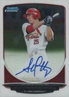 2013 Bowman Prospect Autograph #BCPSP Stephen Piscotty Chrome Baseball Card