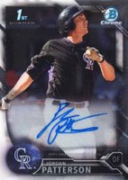 2016 Bowman Chrome Prospects Autographs #JP Jordan Patterson Baseball Card