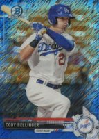 2017 Bowman Chrome Mini #BCP149 Cody Bellinger Bowman Prospects-Blue Shimmer Refractor Baseball Card