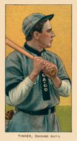 1909 White Borders Ghosts, Miscuts, Proofs, Blank Backs & Oddities #486 Joe Tinker Bat on shoulder Baseball Card