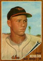 1962 Topps #577 Dave Nicholson Short print Baseball Card