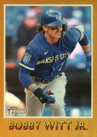 2024 Topps Heritage 1975 Baseball Sensations #16 Bobby Witt Jr. Gold Foil Baseball Card