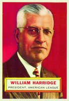 1956 Topps #1g William Harridge Gray back Baseball Card
