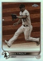2022 Topps Chrome #200 Mike Trout Sepia Refractor Baseball Card
