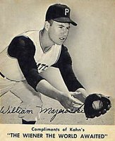 1959 Kahn's Wieners # Bill Mazeroski Baseball Card