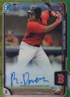 2015 Bowman Prospect Autographs #RD Rafael Devers Chrome-Green Refractor Baseball Card