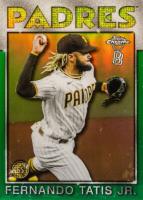 2021 Topps Chrome Ben Baller 1986 Topps #20 Fernando Tatis Jr. Green Refractor Baseball Card