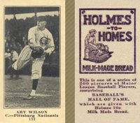 1916 Holmes for Homes Bread #192 Art Wilson Baseball Card