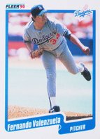 1990 Fleer #409 Fernando Valenzuela Baseball Card