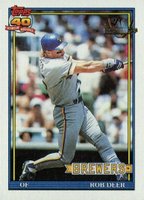 1991 Topps Desert Shield #192 Rob Deer Baseball Card
