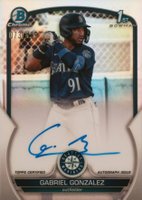 2023 Bowman Chrome Prospect Autographs #CPAGG Gabriel Gonzalez Refractor Baseball Card