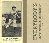 1916 Everybody's #54 Johnny Evers Baseball Card