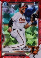 2021 Bowman Draft Chrome Sapphire Edition #BDC50 Connor Norby Red Baseball Card
