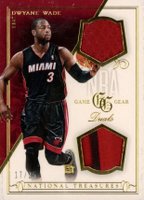 2013 Panini National Treasures NBA Game Gear Duals #6 Dwyane Wade Prime Basketball Card