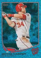 2013 Topps #369 Bryce Harper Silver Slate Blue Sparkle Baseball Card