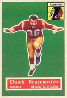 1956 Topps #37 Chuck Drazenovich Football Card