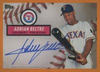2019 Topps Brooklyn Collection Autographs #AB Adrian Beltre Orange Baseball Card
