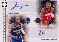 2022 Panini Photogenic Dual Autographs #DAURW Jalen Green/Jonathan Kuminga Basketball Card