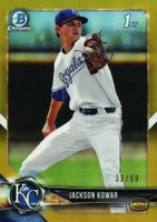 2018 Bowman Draft #BDC196 Jackson Kowar Chrome-Gold Refractor Baseball Card