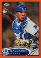 2012 Topps Chrome #124 Salvador Perez Orange Refractor Baseball Card