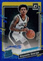 2023 Panini Donruss Optic #290 Keyonte George Signature-Choice-Blue Basketball Card