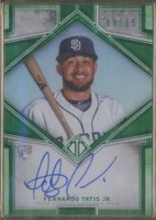 2019 Topps Transcendent Framed Transcendent Autographs #FTJ Fernando Tatis Jr. Emerald Baseball Card