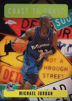 2002 Topps Chrome Coast to Coast #CC8 Michael Jordan Refractor Basketball Card